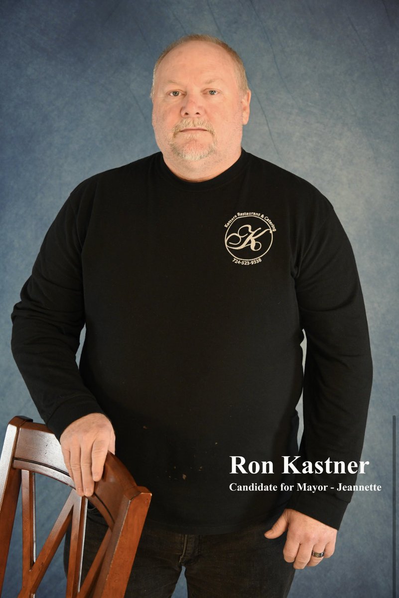 Paul Berginc Sr. (@pberginc) on Twitter photo I’m supporting Ron Kastner for Mayor of Jeannette Pennsylvania 
He was removed from the primary ballot by the current mayor.
As a writer in candidate. I’m supporting Ron Kastner for Mayor of Jeannette Pennsylvania 
He was removed from the primary ballot by the current mayor.
As a writer in candidate.