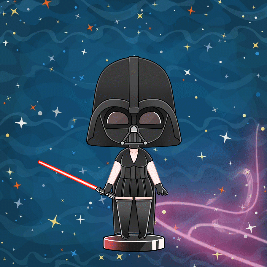 NftSelina's tweet photo. Howdy, partners! ArtStyleMimi #389, a Jedi Knight, chose the light! Are y'all happy for her? Let me know! 鸞 #JediJustice #LightSideWins 👍👎 )👻 https://t.co/WJWNOEHORI