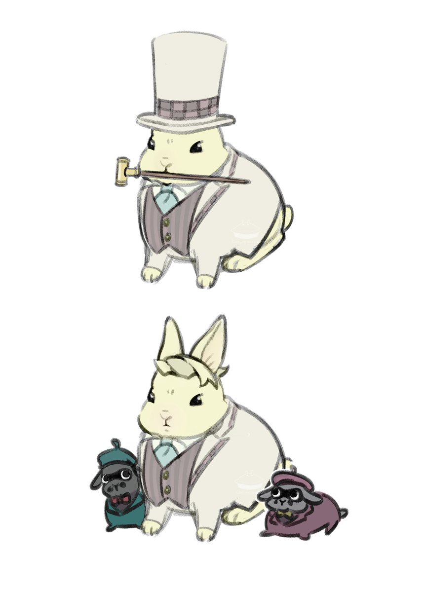 百年前のウサギたち🐇
#大逆転裁判 #dgs #tgaa
