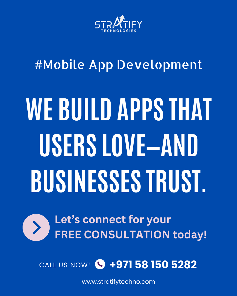 stratifytechno's tweet photo. Every tap, swipe, and scroll should feel effortless.
Apps should connect businesses and their audience.
Stratify Technologies turns ideas into trusted digital experiences.
Let’s build something amazing! 👋

#StratifyTechnologies #AppDevelopment #Innovation #BusinessGrowth https://t.co/zbhaB62Z58