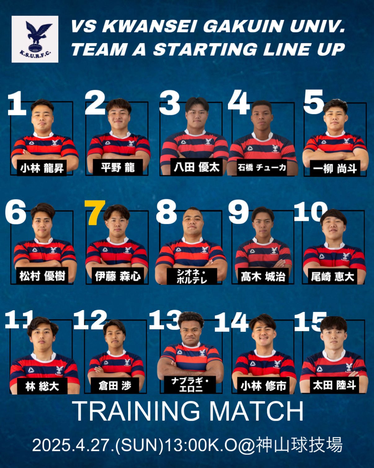 京都産業大学体育会ラグビー部 on X: 