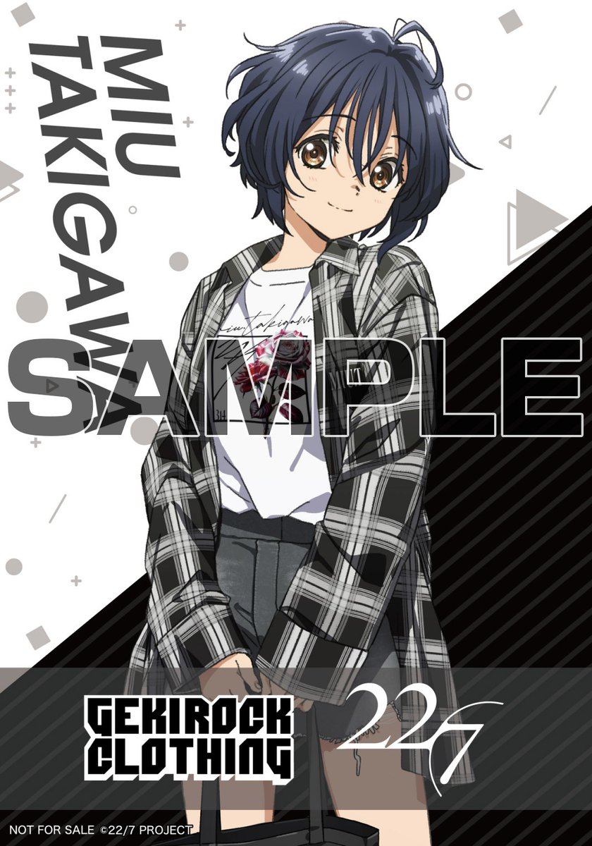 22/7 滝川みう×GEKIROCKCLOTHINGコラボ チェックシャツ 22/7、滝川みう(CV.西條和)×ゲキクロ コラボ・アイテム予約締切迫る
