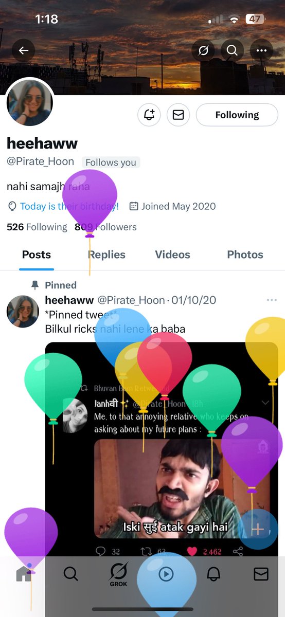 kaushikyuvan's tweet photo. @Pirate_Hoon 😁🎈🎂🫶🏼 https://t.co/8kCGUUJjcr