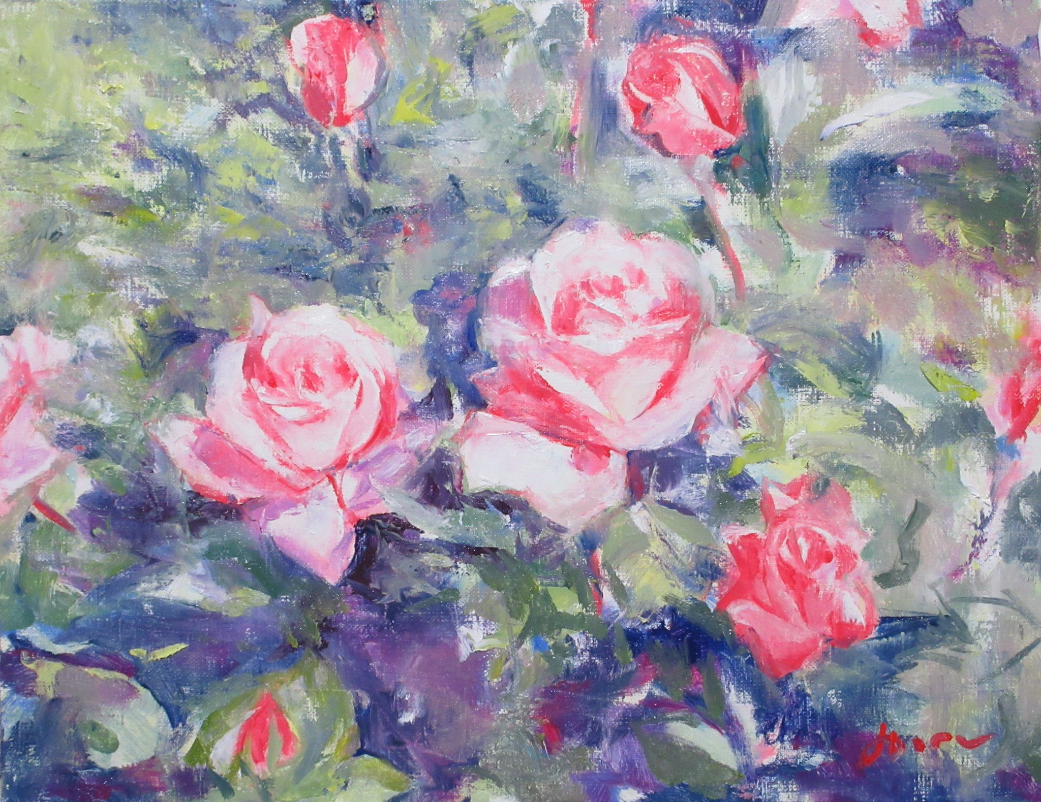 新しい一日 油彩 油画 SH16 R6 F6 (菜の花・水仙・ビオラ) 絵画