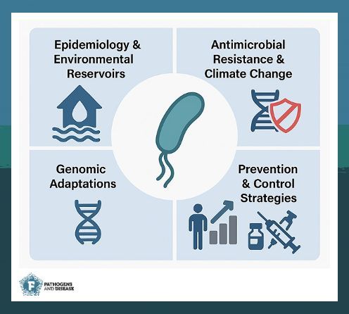 🚨New article from Siamalube and Ehinmitan on #VibrioCholerae: a review exploring its persistence in #Africa and #EastMediterranean, impact of #AntimicrobialResistance, role of #ClimateChange, and more. Read it first here ▶️ buff.ly/WiMzIXw #PathogDis #Cholera