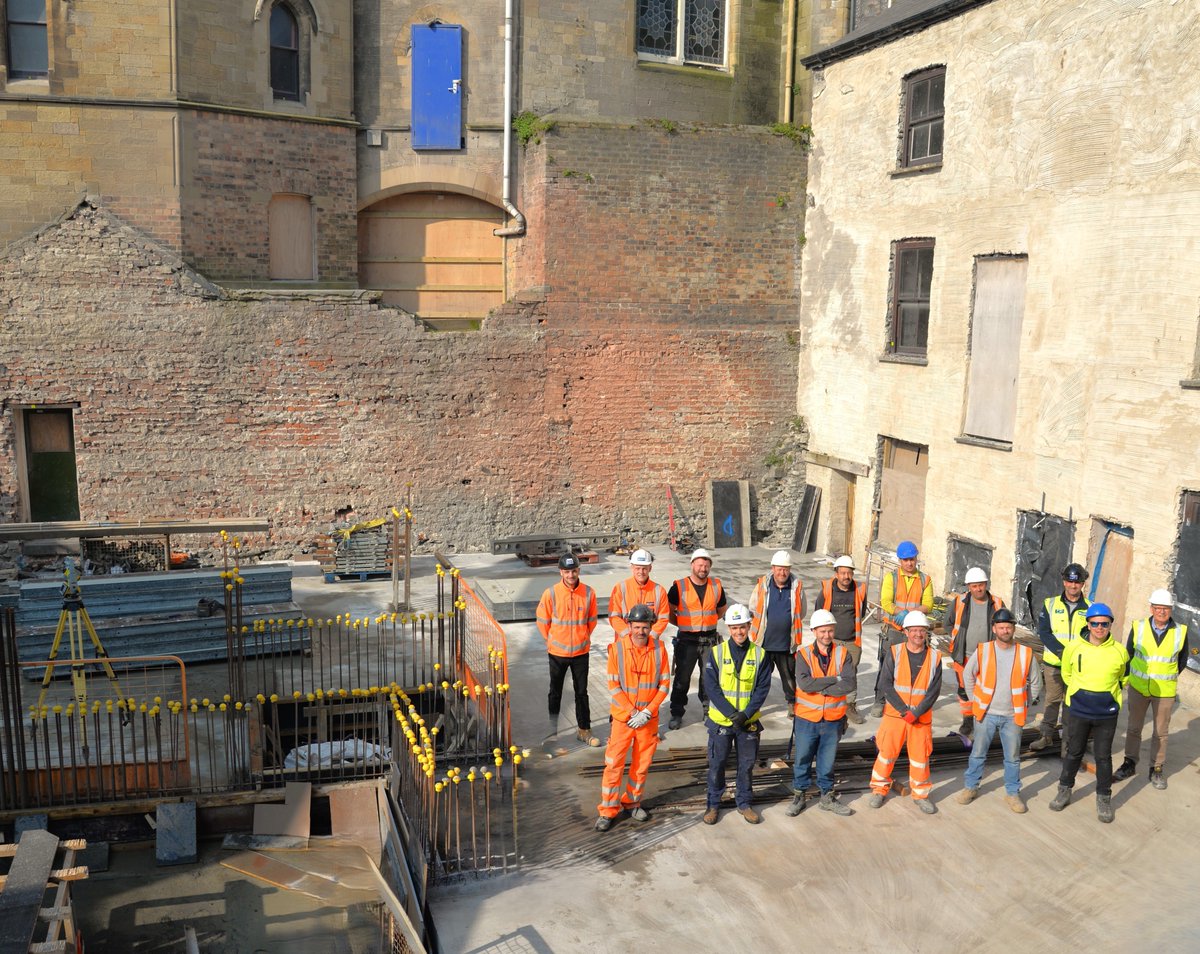 New atrium takes shape
Work on the new Old College atrium has reached a key milestone with the completion of its steel reinforced concrete ground floor. The atrium will provide easy access to all levels of the Old College for the first time.

 bit.ly/3S6lCv2