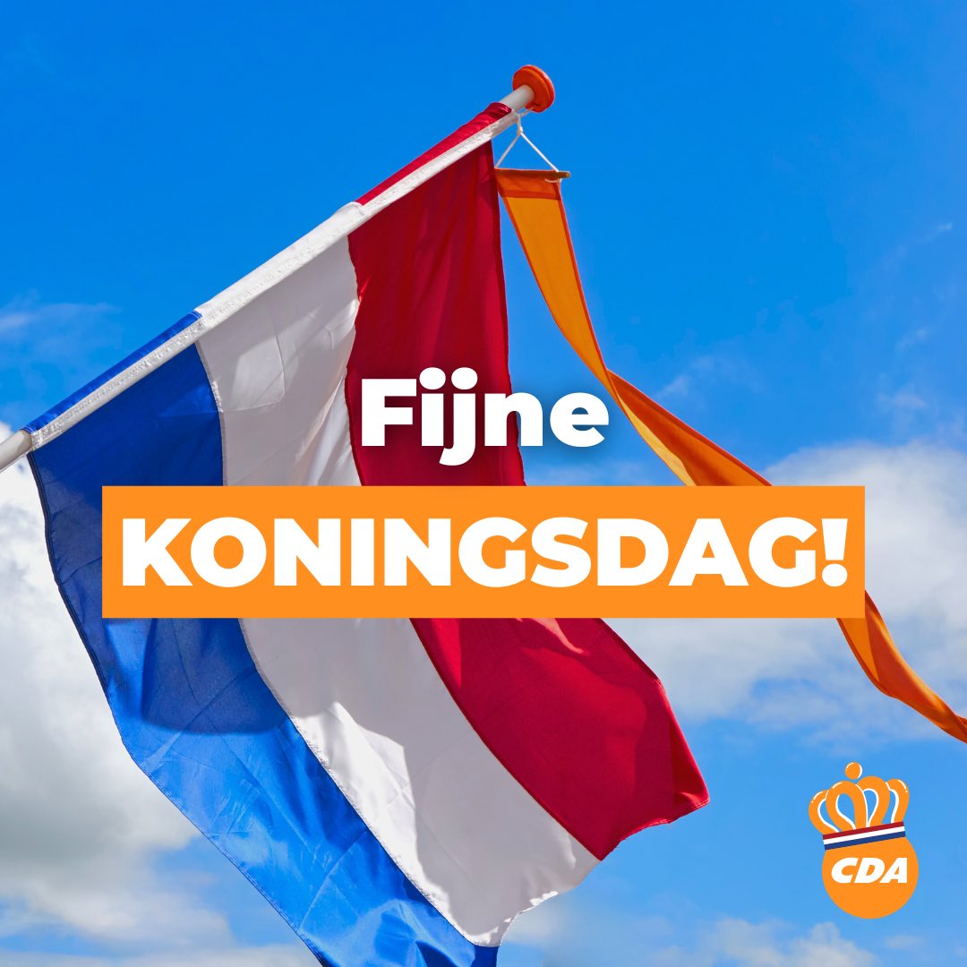 CDA Hollands Kroon wenst iedereen een mooie en zonnige Koningsdag.