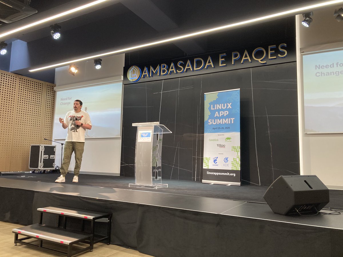 openSUSE Linux (@opensuse) on Twitter photo Starting off #Day2 of <a href="/LinuxAppSummit/">Linux App Summit (LAS)</a> with a great presentation about A Distributed App Design Model for Linux Desktops. Watch the #Livestream now. Starting off #Day2 of <a href="/LinuxAppSummit/">Linux App Summit (LAS)</a> with a great presentation about A Distributed App Design Model for Linux Desktops. Watch the #Livestream now.
