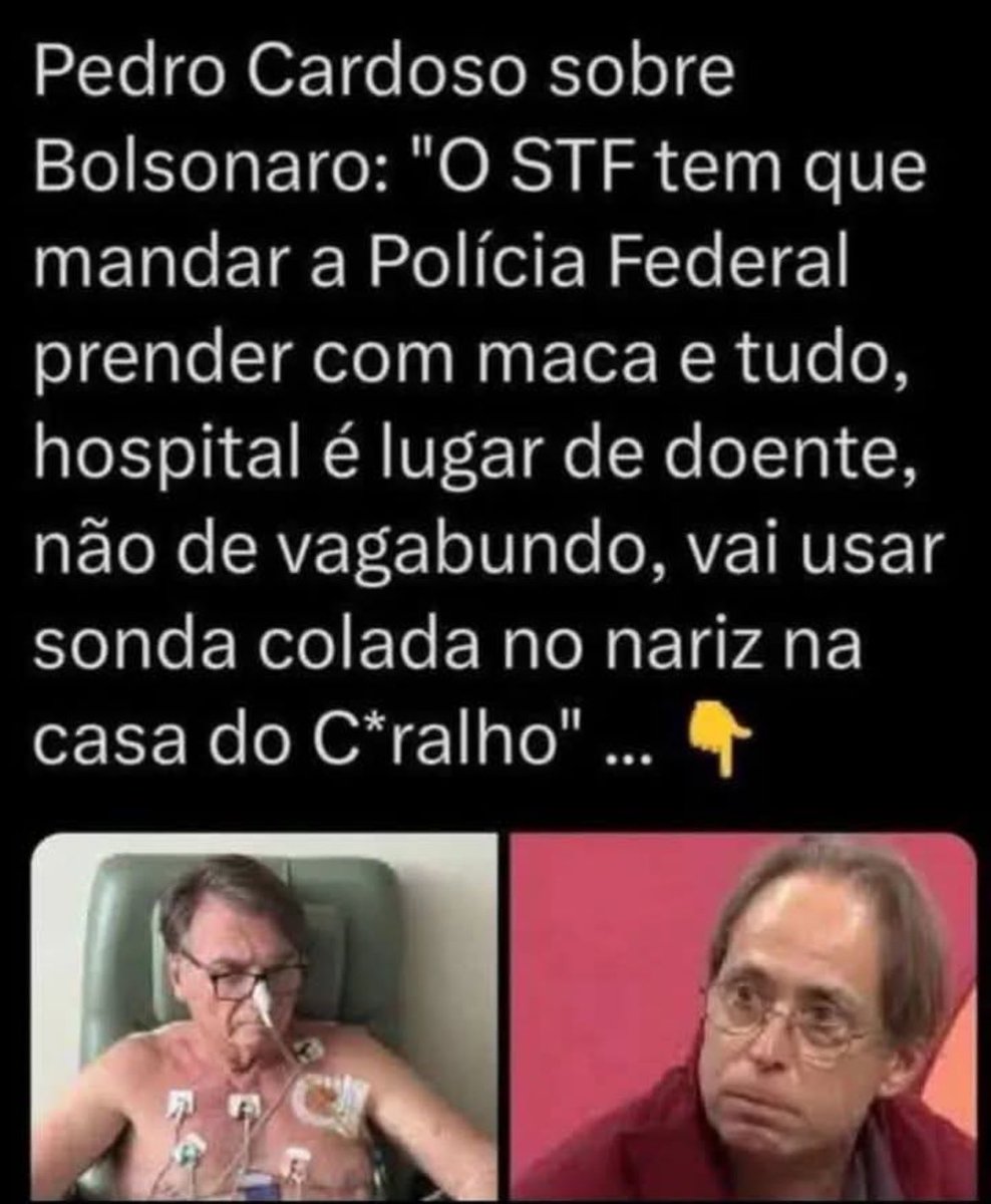 Eddy__EF's tweet photo. Ah , essas horas esquerdista ?
Confessa pra nós , você #PedroCardoso tem um tesão no @jairbolsonaro né ?
Mas , só pra te alertar , ele não gosta de boiola escroto verme imundo ! https://t.co/jgOCkmdYbT