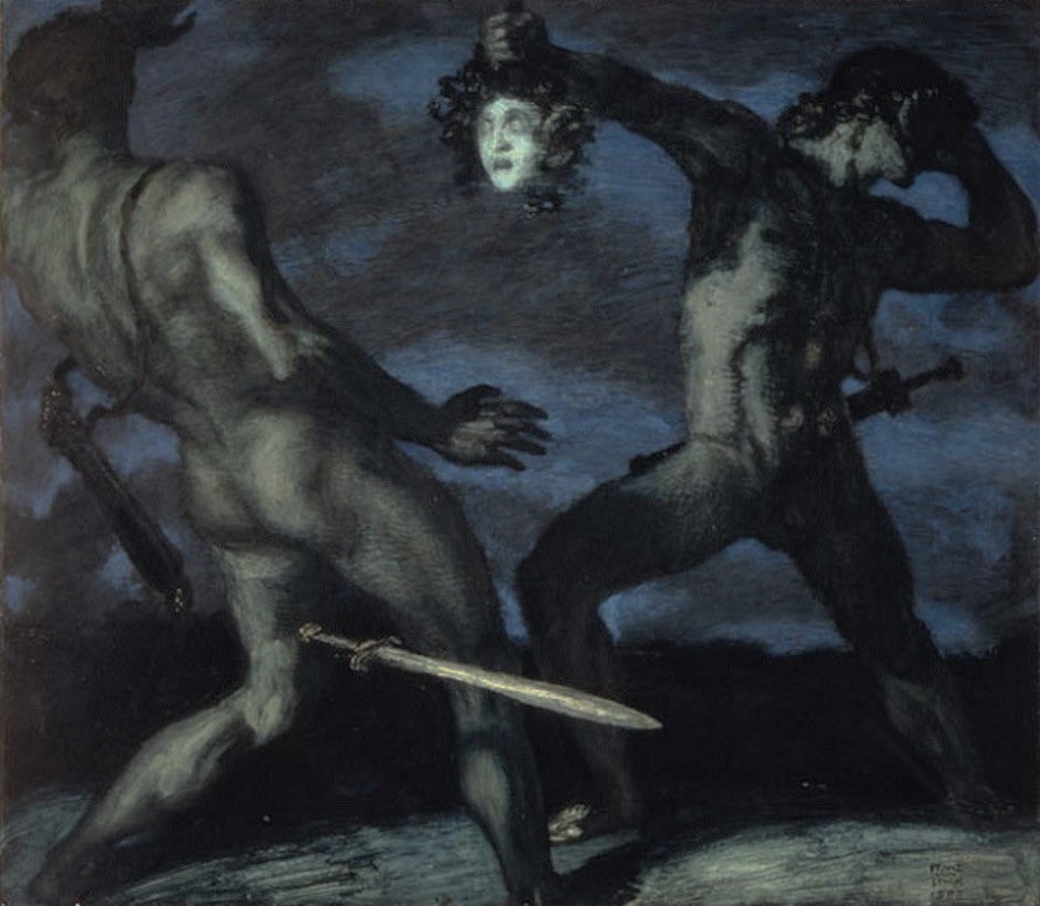 AcademiaAesthe1's tweet photo. Medusa (1892, 1908) Franz von Stuck https://t.co/fASH1DOqNF