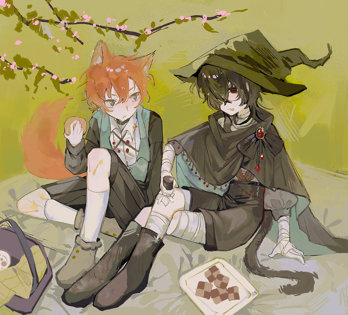 leafleafzt's tweet image. ピクニック #中太