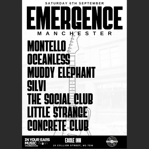 InYourEarsMusic's tweet image. Emergence Headline!

We are thrilled to announce that @Montello_Band are the headliners of the first Emergence Festival at @EagleInnSalford. 

Tickets On Sale Now. 
fatso.ma/1yKF

@RecordCitizens 
🖼️@TomOxleyPhoto