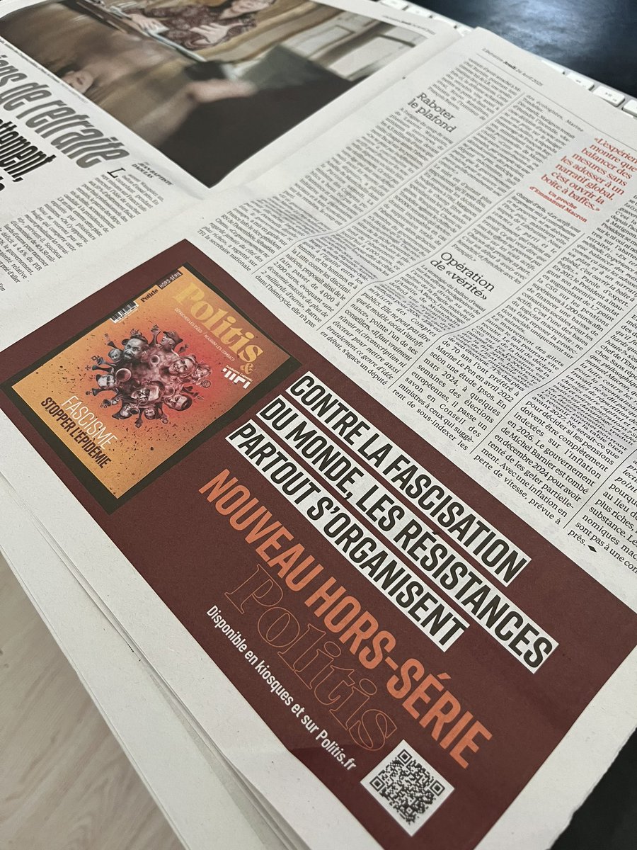 Depuis qq semaines, l’espace public est de nouveau saturé d’images, de manifestations et de propos menaçants, aux relents fascistes. <a href="/Politis_fr/">Politis</a> avec la <a href="/FondCopernic/">Fondation Copernic</a> livrent un appel à la réflexion et à l’action contre le processus de fascisation en cours. Tous à vos kiosques !