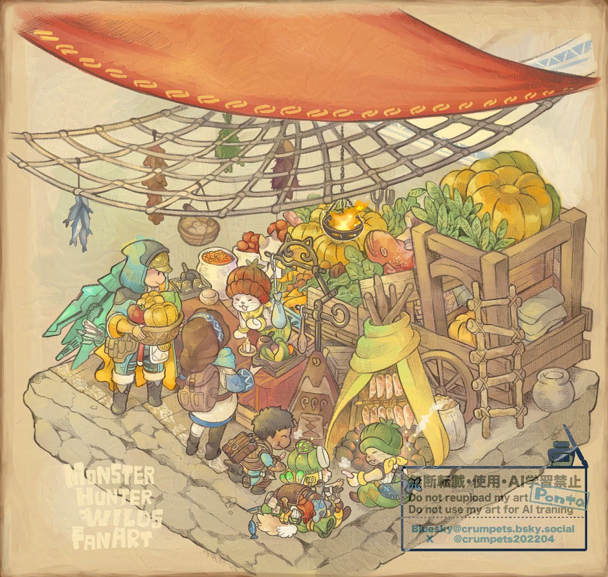 crumpets202204's tweet image. MonsterHunterWilds fanart