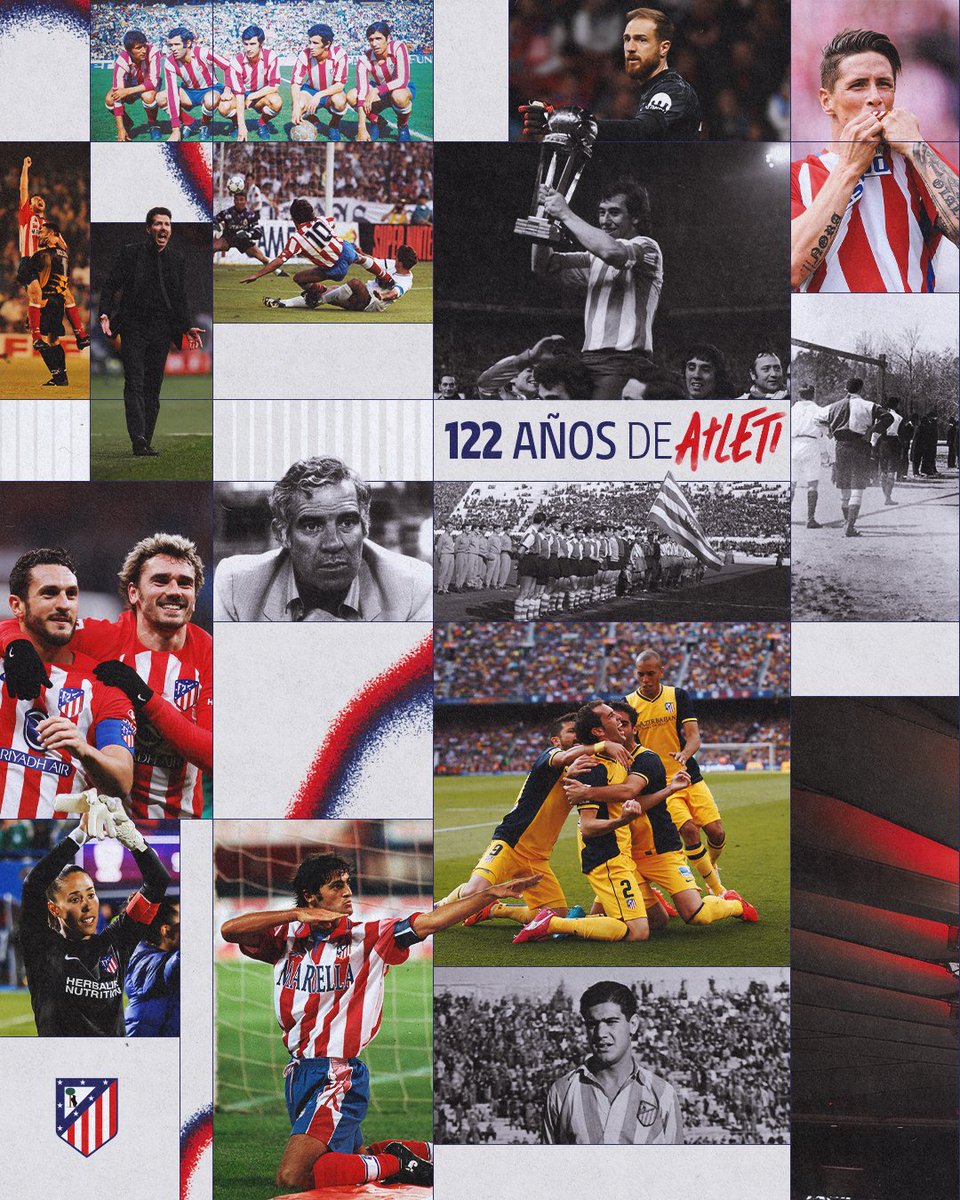 Felices 122 años de historia al club de mi vida.

No nos gusta el fútbol. El Atlético de Madrid, sí.

♥️🤍♥️🤍