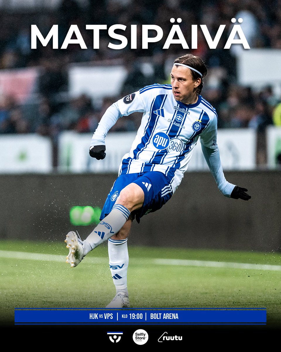 Jour de match, très, très décisif.

L'HJK affronte VPS à domicile aujourd'hui, en cas de quatrième défaite de rang nous pourrons dire adieu au titre. 

Rendez vous à 18H ! 

ON VAIN YKSI KLUBI 💙🤍