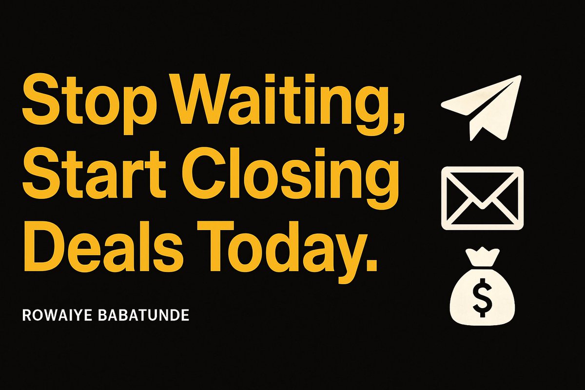 Babz535's tweet image. You don’t need a website to start getting clients.

You need:
✅ A clear offer
✅ A simple way to reach people (DMs, cold email)
✅ Proof of work (even 1-2 samples)

Stop hiding behind “I’m still setting up.”
Start closing deals today.

#FreelanceNigeria #UpworkTips #ColdEmail