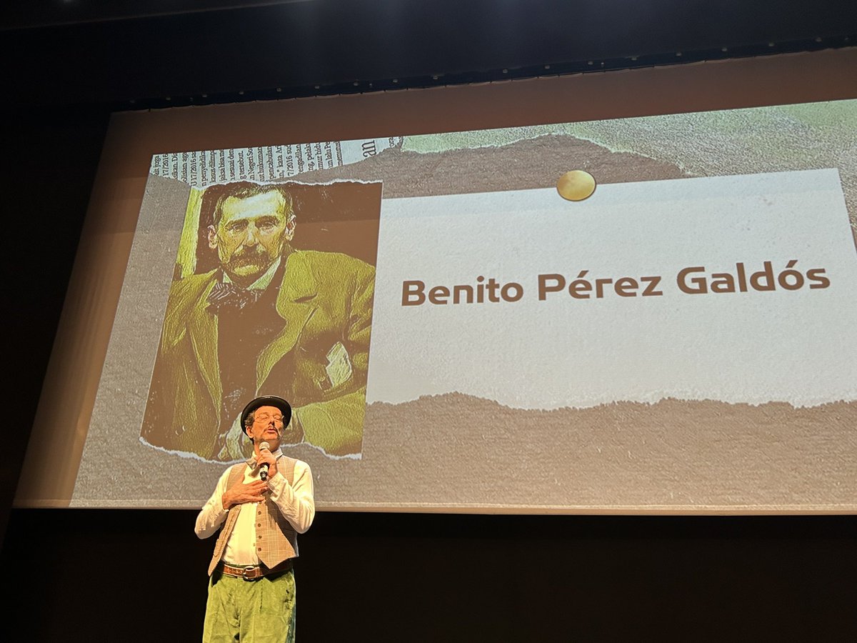 Benito Pérez Galdós ha venido a visitarnos en <a href="/uc3m/">UC3M</a> en la IV Competición Lingüística #IF_CMadrid <a href="/educacmadrid/">Educación▪️Comunidad de Madrid</a> y también está Emilia Pardo Bazán y otros muchos personajes