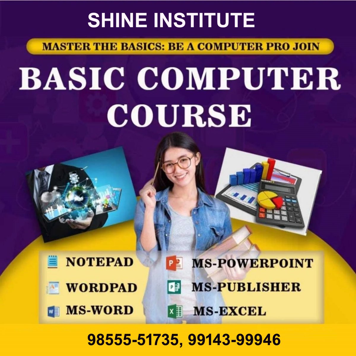 SHINEINSTITUTEP's tweet image. From basic to tech brilliance! 🖥️Learn computer skills with SHINE INSTITUTE ✨ 

Enroll now and grab 20% OFF! 🎯

📲Call for more information- 98555- 51735

#basiccomputercourse #learncomputerskills #DigitalSkills #schoollife #grade #onlineclasses #LearnAndGrow