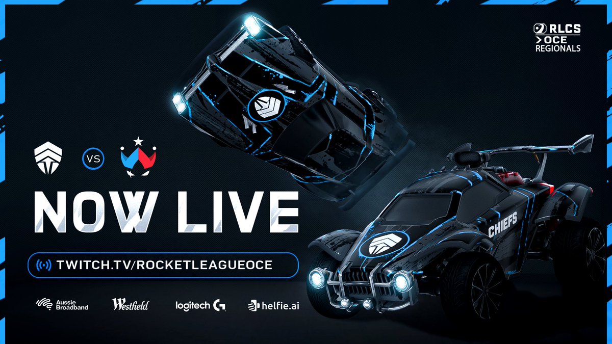 It’s our favourite time of the regional already?

Don’t miss another banger series against <a href="/Wildcard_GG/">Wildcard</a> as we fight for Top 4 💪

🔴 LIVE NOW
📺 ttv/RocketLeagueOCE

#WeAreChiefs🛡️ | #CHFWIN🛡️| #RLCS