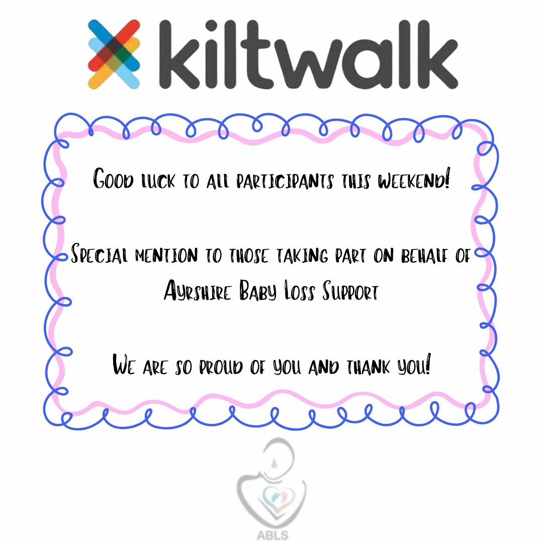 AyrshireBaby's tweet photo. Good luck, Kiltwalkers!
Look out for our fundraisers on the route! Thank you to all for taking part on behalf of Ayrshire Baby Loss Support!
Feel free to share your Kiltwalk pics & update your progress with us!
#ABLS #AyrshireBabyLossSupport #Kiltwalk2025 #KiltwalkGlasgow https://t.co/pRtPgfFGX4