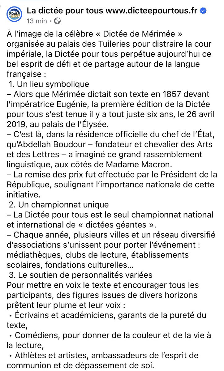 dicteepourtous's tweet photo. Ainsi, de la cour impériale au palais présidentiel, de Mérimée à Abdellah Boudour, la dictée demeure un formidable terrain de jeu pour l’esprit !

https://t.co/52VmBY9Yhp

#dictee #dictée #dicteepourtous #grandedictee #francophonie https://t.co/y1xSApi05c