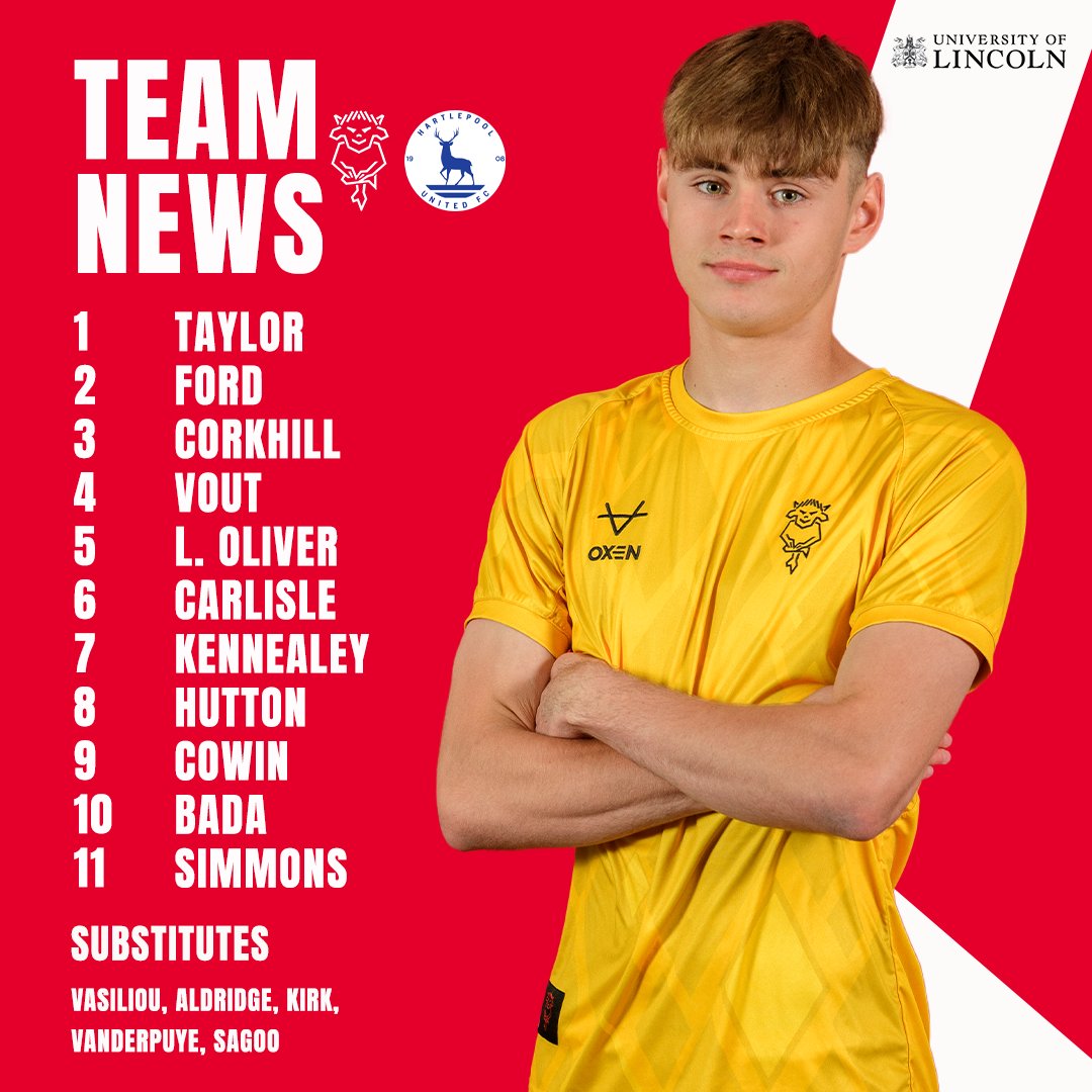 LCFCAcademy's tweet photo. π’ Charlie Carlisle captains the side as Sam Tillen makes six changes.
#LINHAR https://t.co/gfXBimXpV5