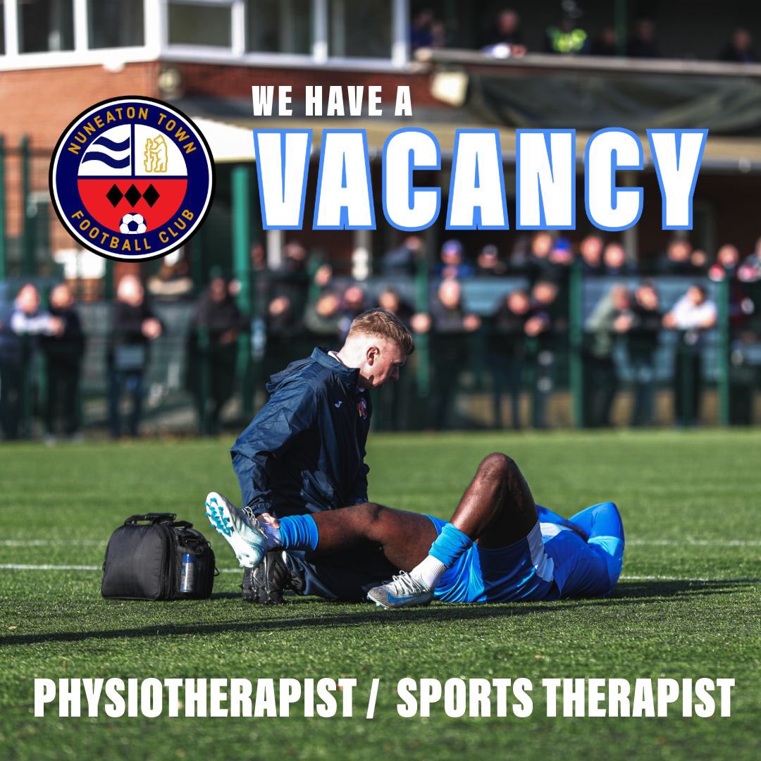 VACANCY: PHYSIO / SPORTS THERAPIST

Just promoted to Step 5 after reforming in 2024! We’re on the hunt for a Physio/Sports Therapist to help keep our players fit and firing. Want to be part of our journey? Find out more at: nuneatontownfc.co.uk/news/vacancy-p…

#physio #sportstherapist