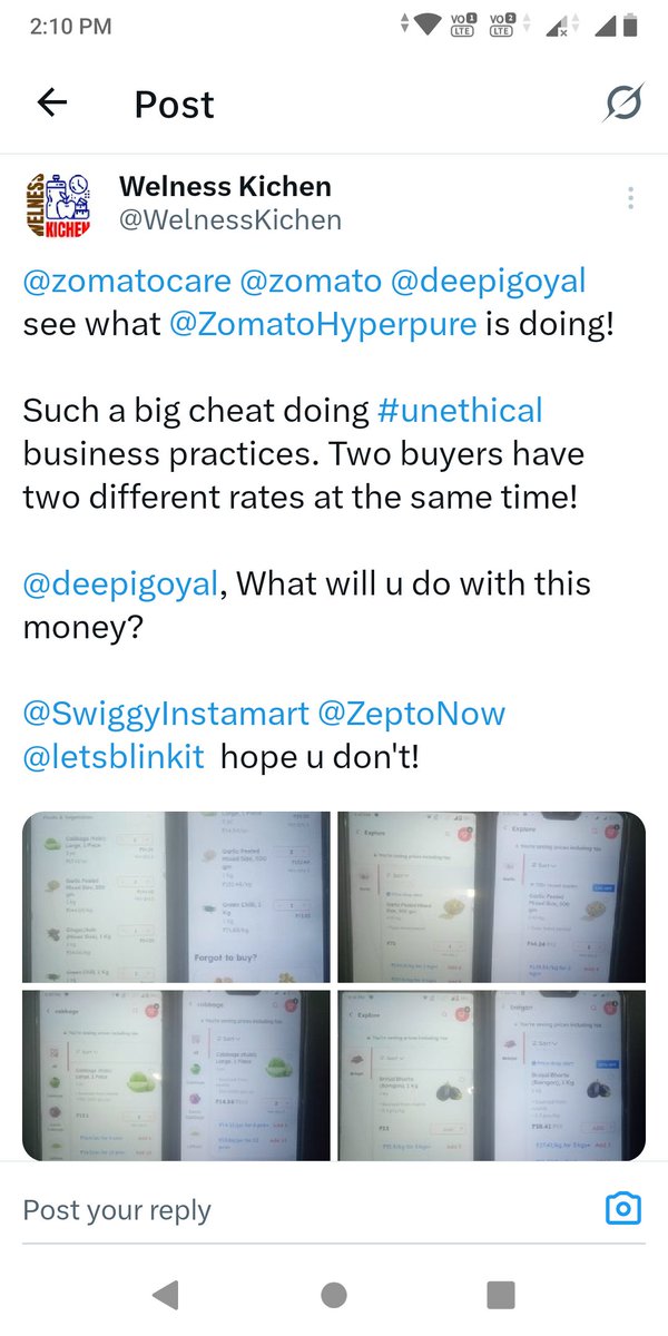 WelnessKichen's tweet photo. @deepigoyal I don't think all is good at ur end otherwise you guys would not have come down so low by doing such unethical business practices to cheat customer to earn few more pennies!

Possibly this was the easiest trick but this makes you an #unethical business unit for sure.

#YouCheat https://t.co/5LC6dDMShO