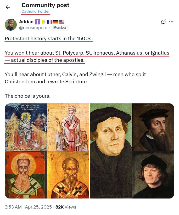 If you’re looking for high-quality male-bovine-produced fertilizer for your lawn, garden, or farm, it’s difficult to find a pile purer than this one.

Informed Protestants—which, given the demographics, are proportionally probably not quite as rare as informed Roman Catholics