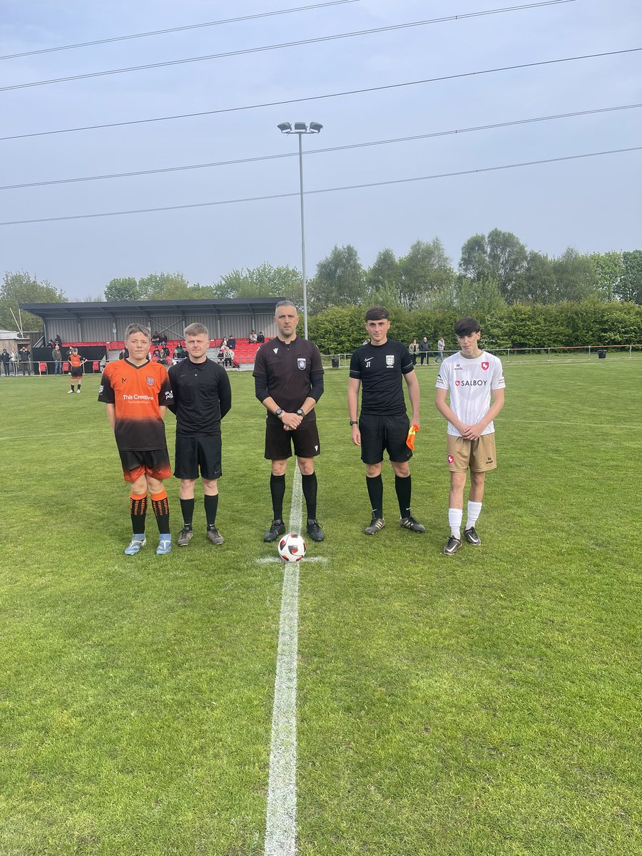 NBJFL17's tweet photo. Our referees and captains for our first game today at Prestwich Heys. https://t.co/RBnKFtJ9rl