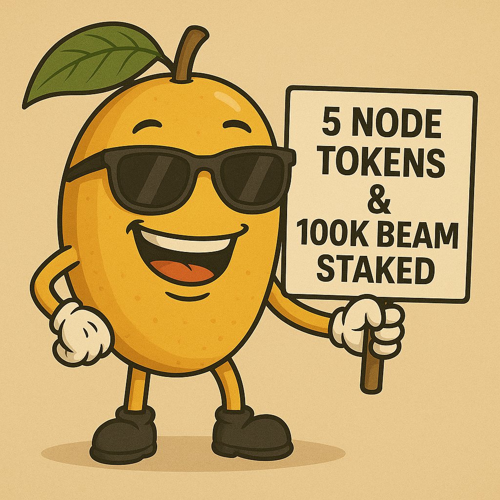 valid_apes's tweet photo. 🚀 Milestone Unlocked! 🚀
We just hit 5 NODE TOKENS and 100,000 BEAM staked!🔥
Big thanks to everyone riding this juicy wave with us. 🥭
We are just getting started 😎
#BEAM #DeFi #Staking #CryptoCommunity #Milestone #SWMN @BuildOnBeam @BeamFDN $BEAM https://t.co/pkYHQrTtOY