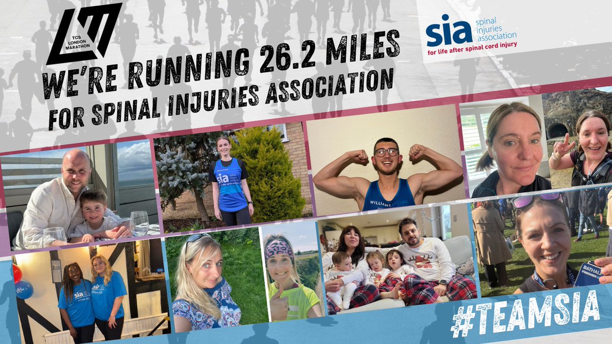Spinal Injuries Association (@spinalinjuries) on Twitter photo Good luck #TeamSIA and a big shout out to all 15 runners who will be taking part in the <a href="/LondonMarathon/">TCS London Marathon</a> tomorrow๐ฃ Tommy, Steph, Tilly, Charlie, Emma W, Emma S, Alice, Juliette, Hayley, Nicholas, Oliver, Carrie-Ann, Sara, Declan, and Jo ... you have got this! #LondonMarathon Good luck #TeamSIA and a big shout out to all 15 runners who will be taking part in the <a href="/LondonMarathon/">TCS London Marathon</a> tomorrow๐ฃ Tommy, Steph, Tilly, Charlie, Emma W, Emma S, Alice, Juliette, Hayley, Nicholas, Oliver, Carrie-Ann, Sara, Declan, and Jo ... you have got this! #LondonMarathon