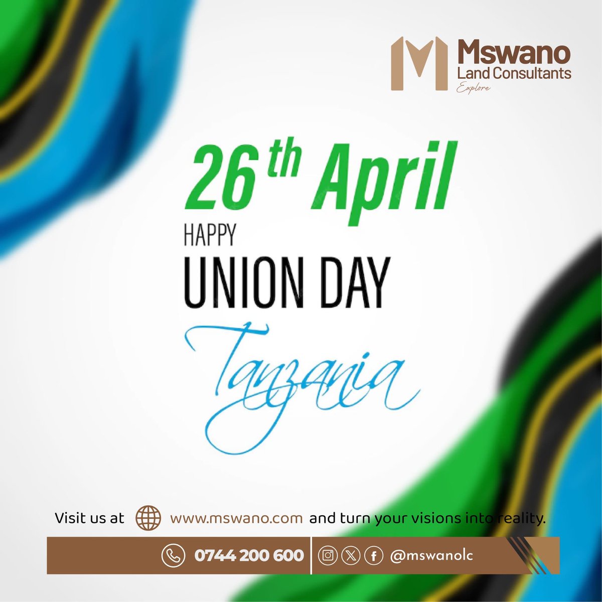 mswano_lc's tweet photo. Celebrating the spirit of unity and strength that built our nation. Happy Union Day!"#mswanolc#Realestate#viwanjadodoma https://t.co/EKKVpBxdDn