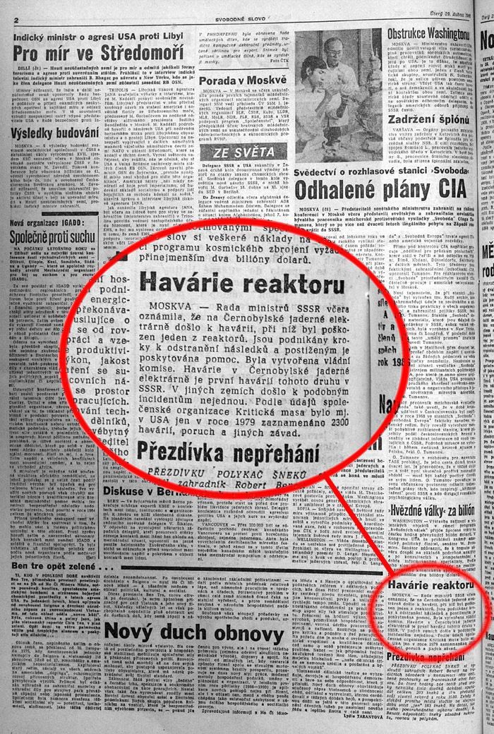 MocnyPetr62670's tweet photo. Zpráva Rudého práva z 29. dubna 1986 o nehodě v Černobylu.

Žádná titulní strana, ale nenápadný kousek textu! https://t.co/C02enl5Mkg