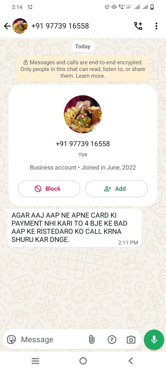 Today RBL bank recovery agent threaten me , they will call my family members after 4:00 pm.See the truth behind the frod bank RBL and see how they doing illegal activities with customers <a href="/RBIsays/">RBI Says</a> <a href="/FinMinIndia/">Ministry of Finance</a> most worst bank RBL take strict action against this bank and seal it