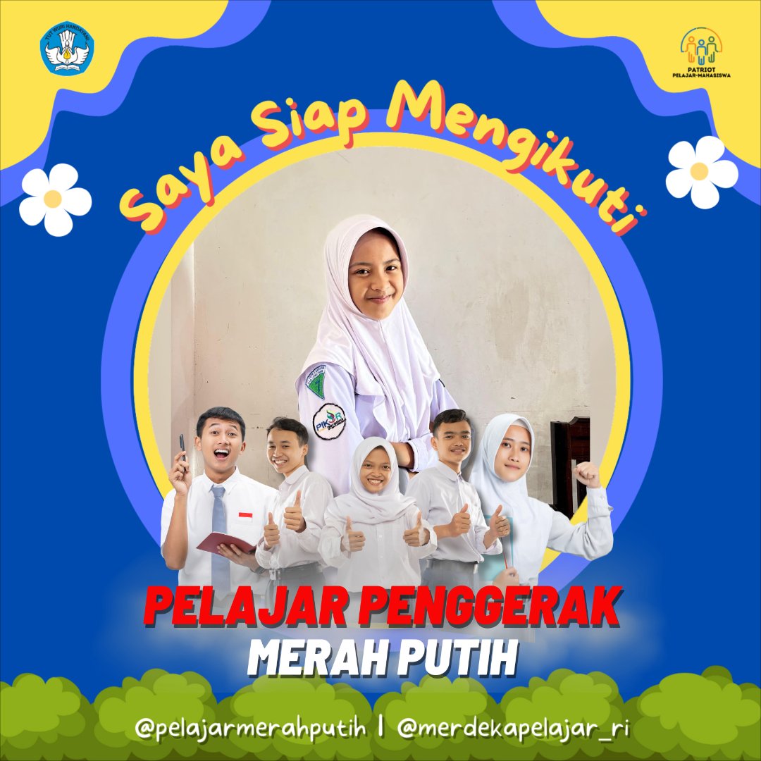 callwd's tweet photo. Saya Dwi maulani dari UPT SMPN 3 ANGKONA Sebagai #PelajarPenggerakMerahPutih Angkatan 4, mari kita tunjukkan bahwa kita bisa menjadi Pelajar Sehat, Cerdas, Berkarakter, Berprestasi sekaligus Membangun Negeri dengan Aksi Positif! 💪✨ 📣 @merdekapelajar
#Twibbonize @Twibbonize https://t.co/18aCTtOVe4