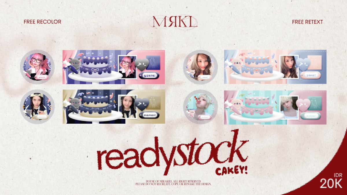 mirakiels's tweet image. ˚₊‧꒰ა help repost, please? tysm! ໒꒱ ‧₊˚  

henlo, 𝐦𝐢𝐚 ada layout ready stock girlgroup gg yang bisa di take langsung lewat DM dengan sebut nama chara yang tertera di ALT! ♡(˃͈ ˂͈ )   

yuk, jajan! rs layout ada aespa wonyoung asa sana jisoo #zonauang #zonaba #zonajajan