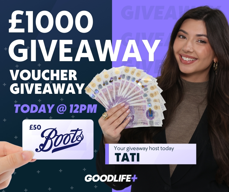 GoodLifePlusUK's tweet image. 🎊 Tati is going LIVE at 12PM with a £1,000 CASH GIVEAWAY 💷

a £50 Boots Voucher BONUS 🛒🎁

✅ Like &amp;amp; comment
✅ Tag a friend
✅ Join the live &amp;amp; comment to enter the bonus draw!

🍀 Don’t miss your chance to win! #Giveaway #LiveDraw

goodlifeplus.co.uk/live-draws