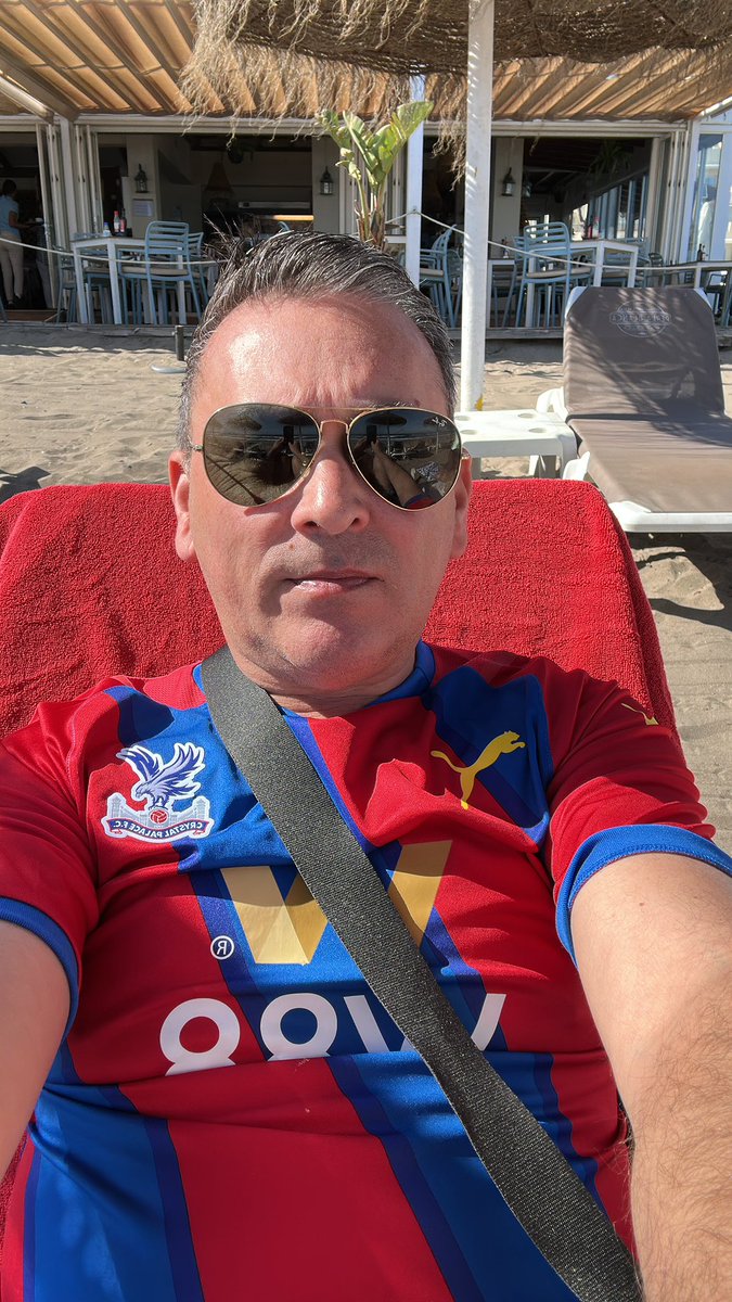 PJ Lopez (@marbella_celebs) on Twitter photo Its semi final day <a href="/EmiratesFACup/">Emirates FA Cup</a> <a href="/CPFC/">Crystal Palace F.C.</a> and I am getting ready on the beach in Marbella Its semi final day <a href="/EmiratesFACup/">Emirates FA Cup</a> <a href="/CPFC/">Crystal Palace F.C.</a> and I am getting ready on the beach in Marbella
