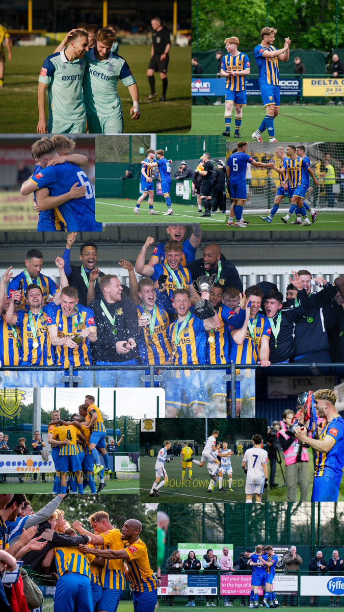 scottarmsworth's tweet image. From the depths on Winchester, to that treble winning season, we’ve been through it all. We’re all in this together. Moments matter. 💙💛 @Basingstoke_FC #OurTownUnited