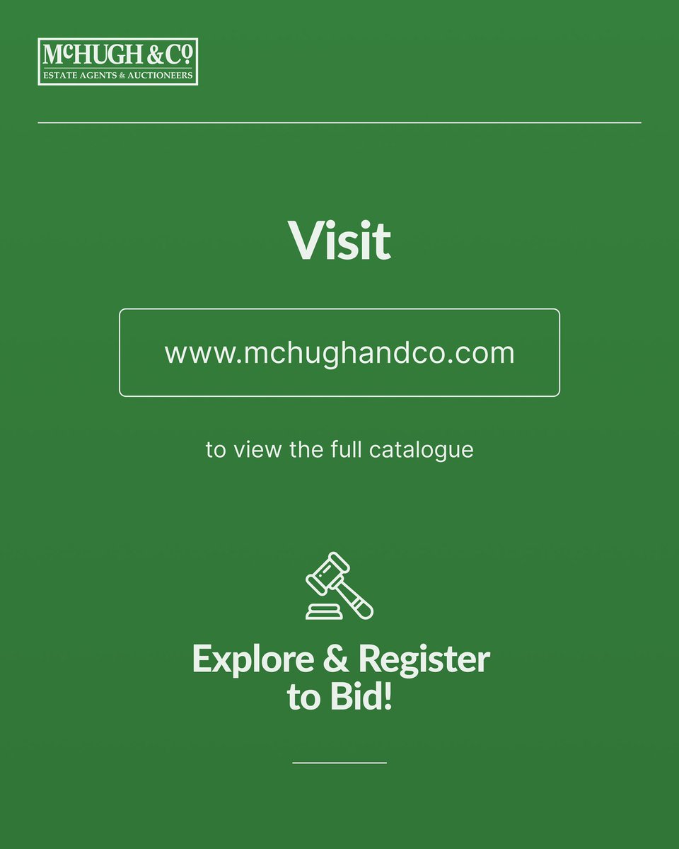 Our latest catalogue for the 15th May sale is now live. Browse through and get ready to place your bids.  
📅 Auction Date: 15th May
🔗 View the Catalogue &amp; Register to Bid: mchughandco.com  
Don’t miss out - explore now and secure your favorites!