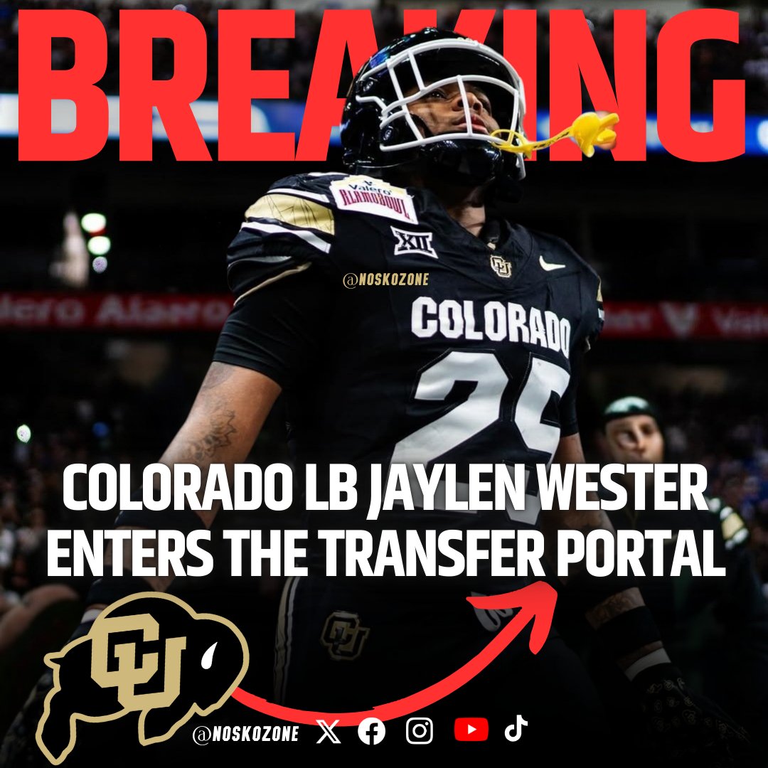 Colorado LB Jaylen Wester has entered the transfer portal per <a href="/PeteNakos_/">Pete Nakos</a>