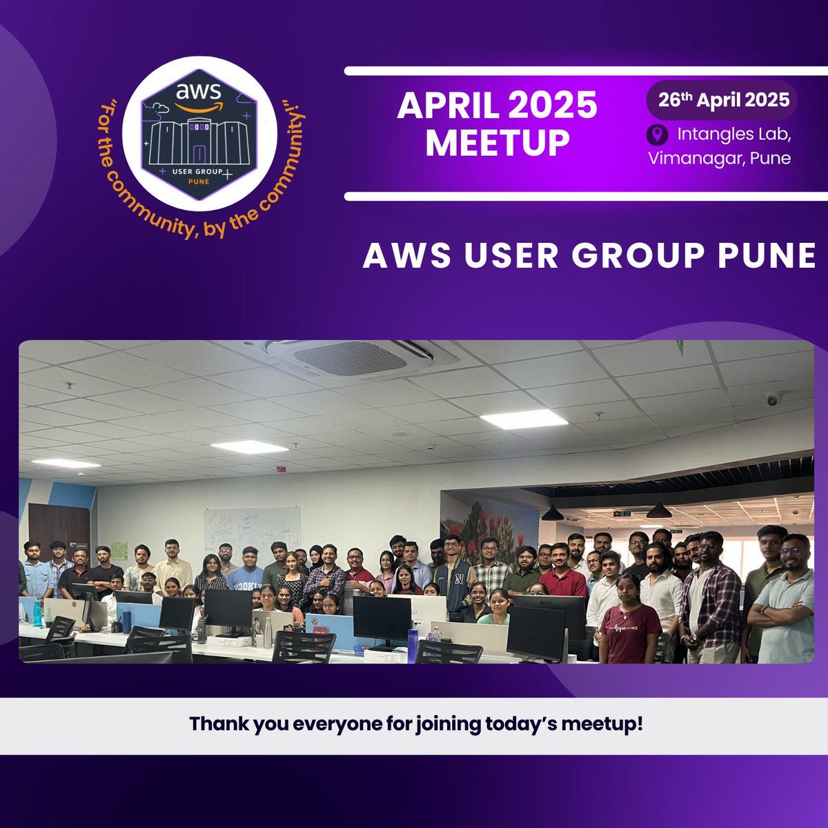 AwsPune's tweet image. 🌟 Thank You, Everyone! 🌟
A heartfelt thank you to everyone who made the Pre-ACD April 2025 Meetup a grand success! 🙏 Events like these are a true reflection of the power of community. 

#awscommunity #awscloud #awsmeetup #awsusergroups #awsugpune