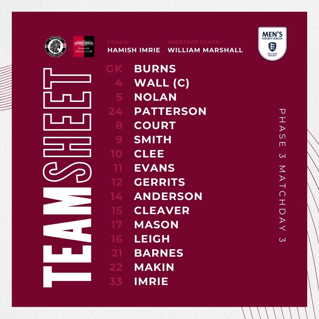 Feel a bit like Burnley ... anyway for the last time this Season we host a Premier League Hockey match - welcoming Bowden to the Hogg - Programme - click the link.... tinyurl.com/5n8wybht  #bouncebackability