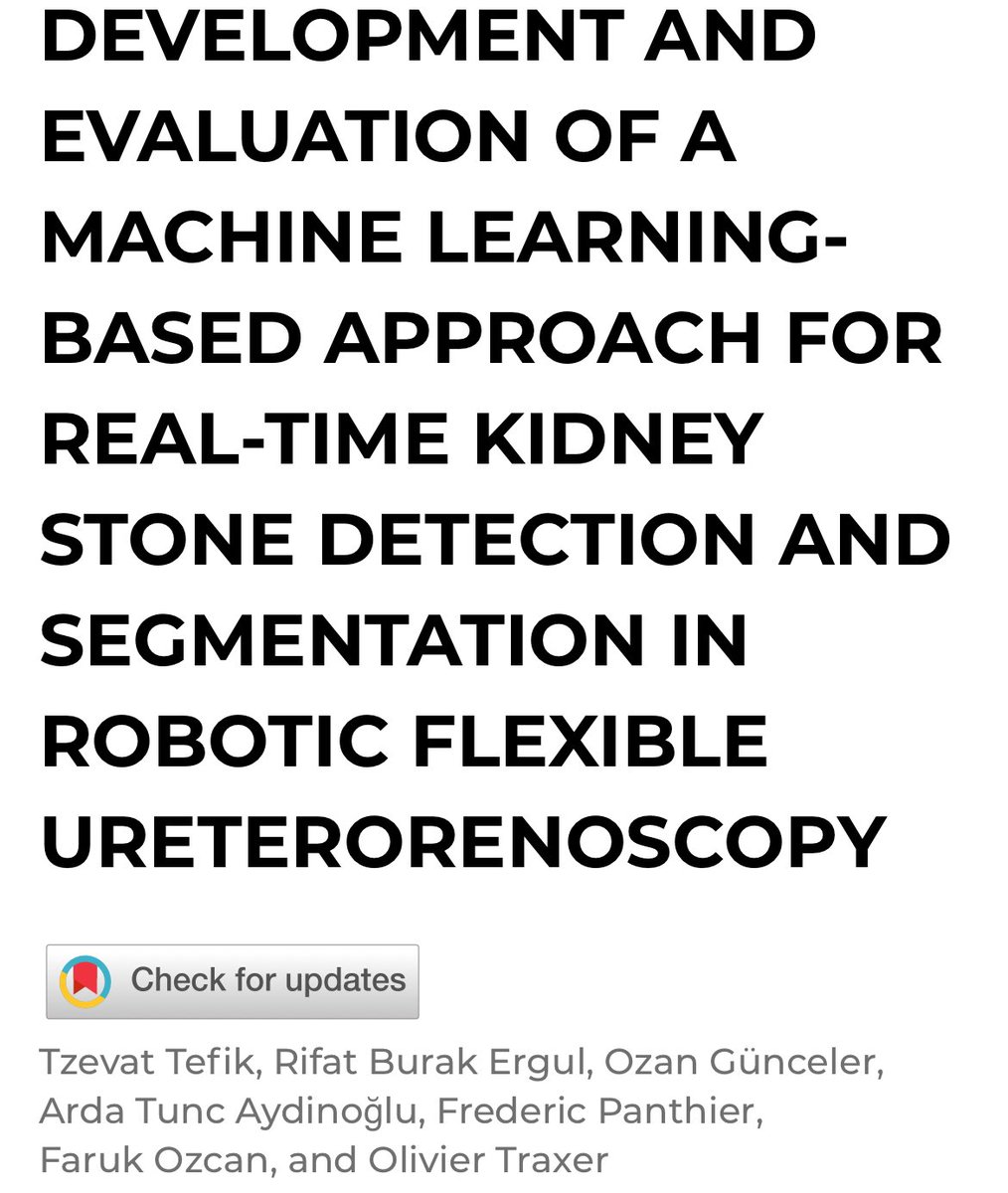 Tzevat TEFIK (@tzevattefik) on Twitter photo Join us at #AUA25!
MP06-11: Development & Evaluation of ML- Based Approach for Real-Time Kidney Stone Detection & Segmentation in Robotic Assisted Ureteroscopy
📆 Sat, April 26, 9:30am
📍Marco Polo 703
<a href="/OTRAXER/">Olivier Traxer</a> <a href="/farukozcan1/">Prof.Dr.Faruk Özcan</a> @FredericPanthier @ozangunceler <a href="/rifat_burak/">Rifat Burak Ergül</a> Join us at #AUA25!
MP06-11: Development & Evaluation of ML- Based Approach for Real-Time Kidney Stone Detection & Segmentation in Robotic Assisted Ureteroscopy
📆 Sat, April 26, 9:30am
📍Marco Polo 703
<a href="/OTRAXER/">Olivier Traxer</a> <a href="/farukozcan1/">Prof.Dr.Faruk Özcan</a> @FredericPanthier @ozangunceler <a href="/rifat_burak/">Rifat Burak Ergül</a>