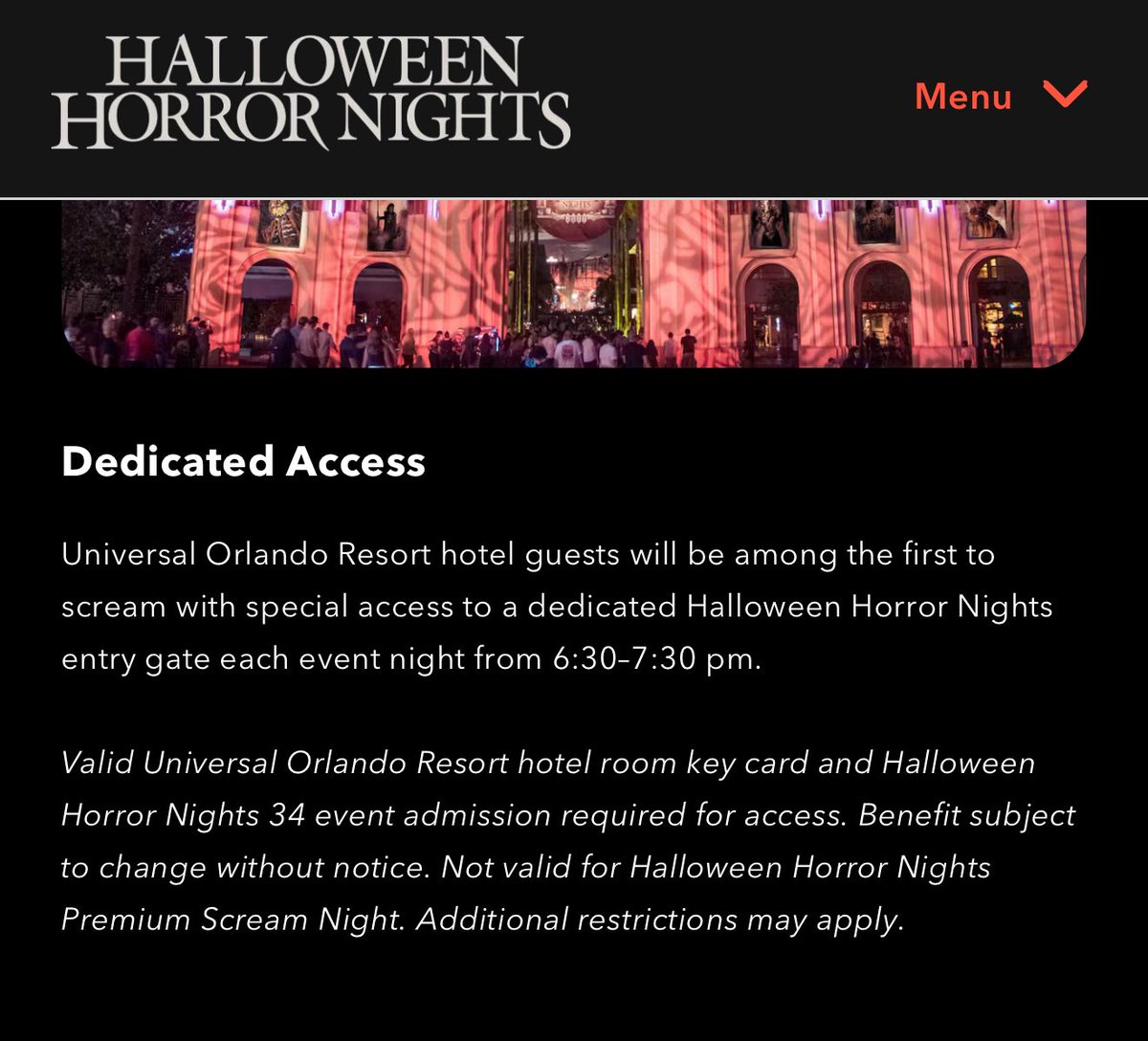 Zach Lowe 🔰 (@zach_mech) on Twitter photo Hmmm Hotels tab has just appeared on the #HHN34 website and this section appears to confirm HHN34 will see a premium scream night happening…
<a href="/HNNightmares/">Horror Night Nightmares</a> <a href="/HHNRumors/">HHNRumors.com</a> <a href="/HHN365/">HHN 365</a> Hmmm Hotels tab has just appeared on the #HHN34 website and this section appears to confirm HHN34 will see a premium scream night happening…
<a href="/HNNightmares/">Horror Night Nightmares</a> <a href="/HHNRumors/">HHNRumors.com</a> <a href="/HHN365/">HHN 365</a>