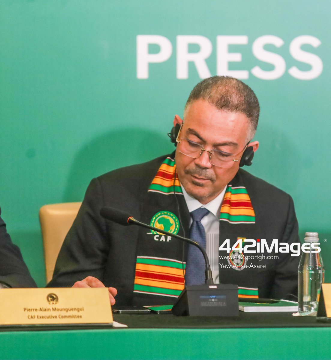 Snaps 📸📸: CAF Executive Committee Member press conference with President of CAF Dr Patrice Motsep and his Vice Presidents. 
<a href="/3SportsGh/">#3Sports</a> <a href="/CAF_Online/">CAF_Online</a> <a href="/CitiSportsGHA/">Citi Sports</a> <a href="/SportyFM_/">SportyFM Ghana</a>