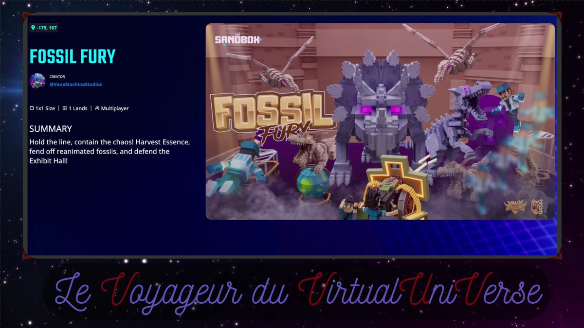Bonjour à toutes et à tous, aujourd'hui run sur la carte Fossil Fury. Profitez de l'exploration en vidéo! 🎥

youtu.be/qmgf7yC7vfs

<a href="/TheSandboxGame/">The Sandbox</a> #AlphaSeason5 <a href="/VauxMachina/">VauxMachina Studios</a> <a href="/TSBCreators/">The Sandbox Creators</a> #jeuxvideo #SandFam #Sandbox #Web3Gaming #Web3