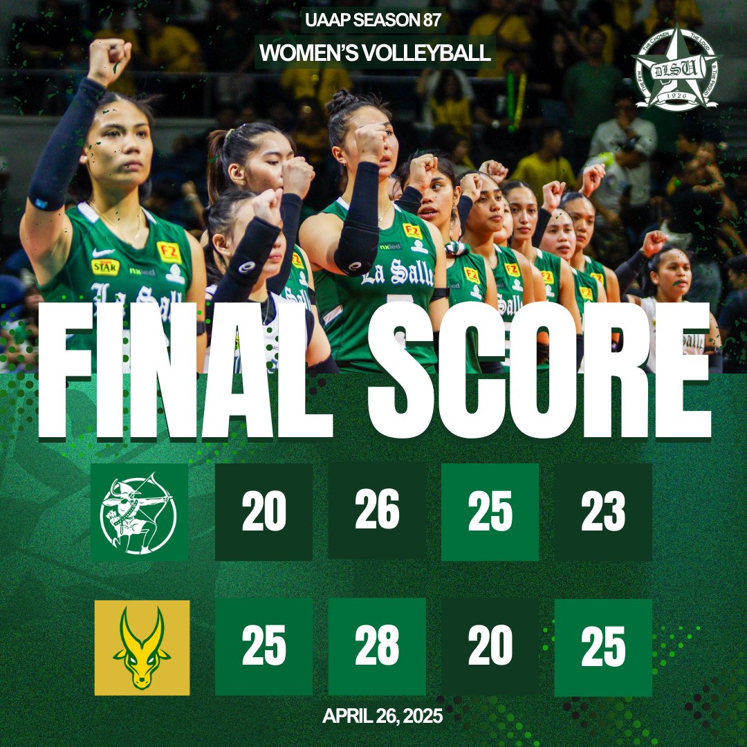 The DLSU Lady Spikers fought hard, yet lost against FEU during today’s 4-set match (1-3). Let’s keep cheering them on as they prepare for the Final Four

Photo: The LaSallian - Bernalyn Guzman

#AnimoLaSalle
#DLSULadySpikers
#DLSUAnimoSquad
#ASDigitalCheerleader